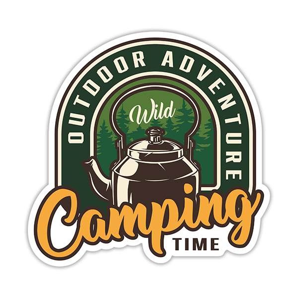 Car & Motorbike Stickers: Camping Time