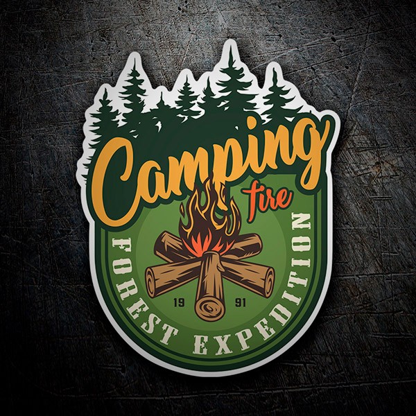 Car & Motorbike Stickers: Camping Forest Expedition