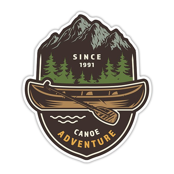 Car & Motorbike Stickers: Adventure Canoe