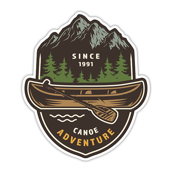 Car & Motorbike Stickers: Adventure Canoe 0