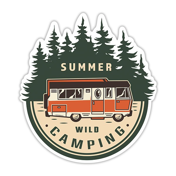 Car & Motorbike Stickers: Summer Wild Camping