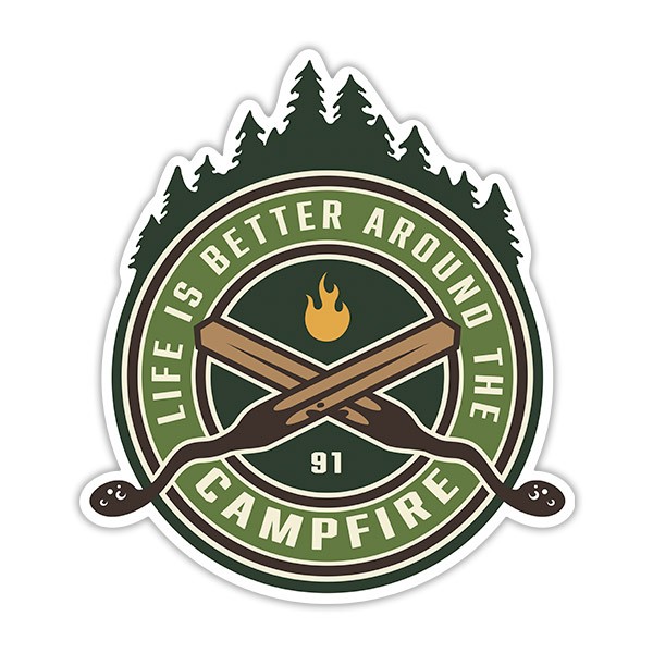 Car & Motorbike Stickers: Life is Better Around the Campfire