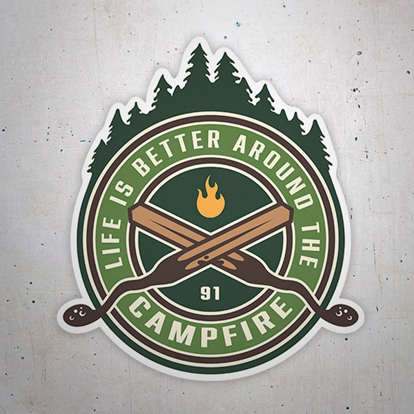 Car & Motorbike Stickers: Life is Better Around the Campfire