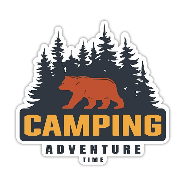 Car & Motorbike Stickers: Camping Adventure Time