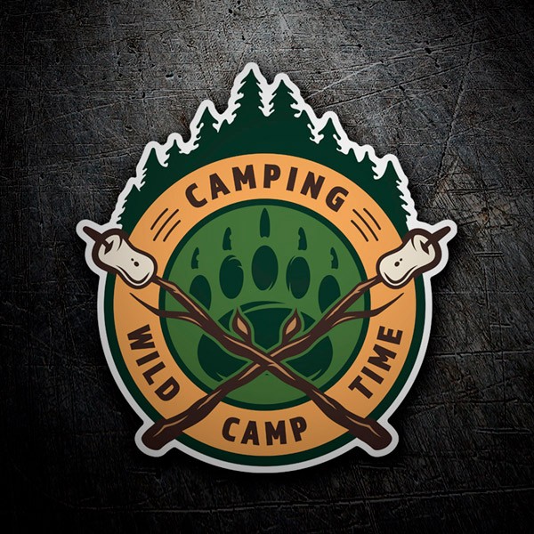 Car & Motorbike Stickers: Camping Wild Camp Time