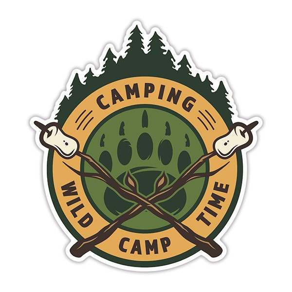 Car & Motorbike Stickers: Camping Wild Camp Time