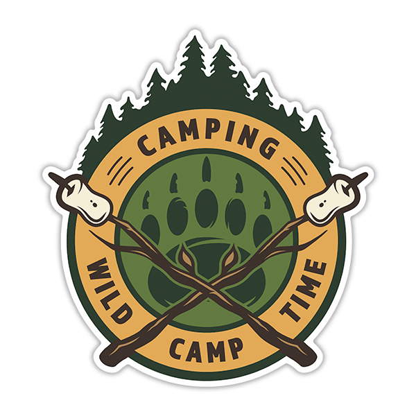 Car & Motorbike Stickers: Camping Wild Camp Time
