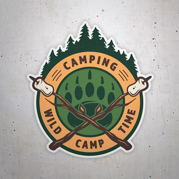 Car & Motorbike Stickers: Camping Wild Camp Time