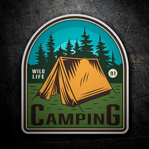 Car & Motorbike Stickers: Camping Wild Life 91