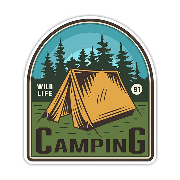 Car & Motorbike Stickers: Camping Wild Life 91