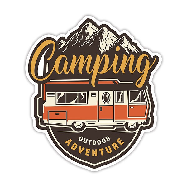 Car & Motorbike Stickers: Camping Outdoor Adventure