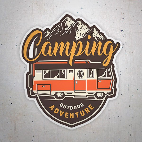 Car & Motorbike Stickers: Camping Outdoor Adventure