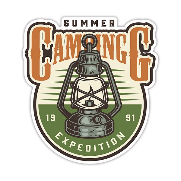 Car & Motorbike Stickers: Summer Camping Expedition