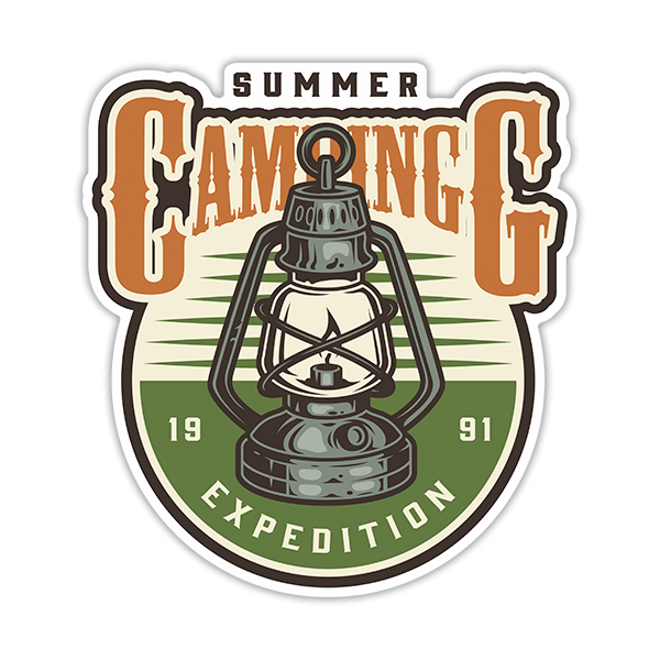 Car & Motorbike Stickers: Summer Camping Expedition