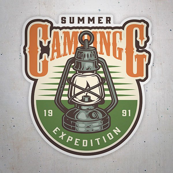 Car & Motorbike Stickers: Summer Camping Expedition