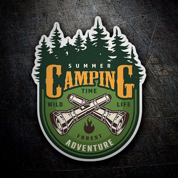 Car & Motorbike Stickers: Camping Summer Adventure 1