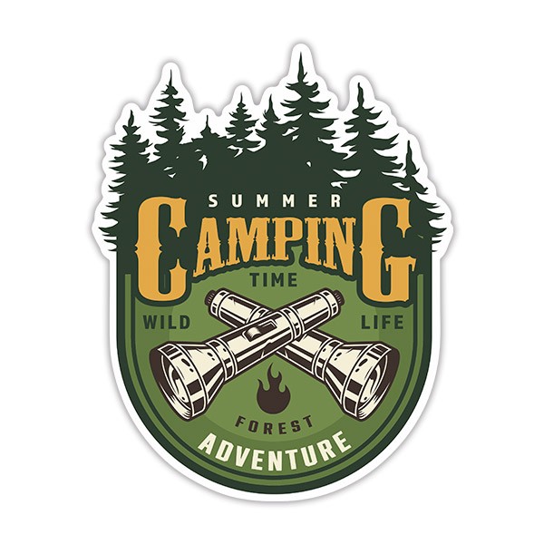 Car & Motorbike Stickers: Camping Summer Adventure
