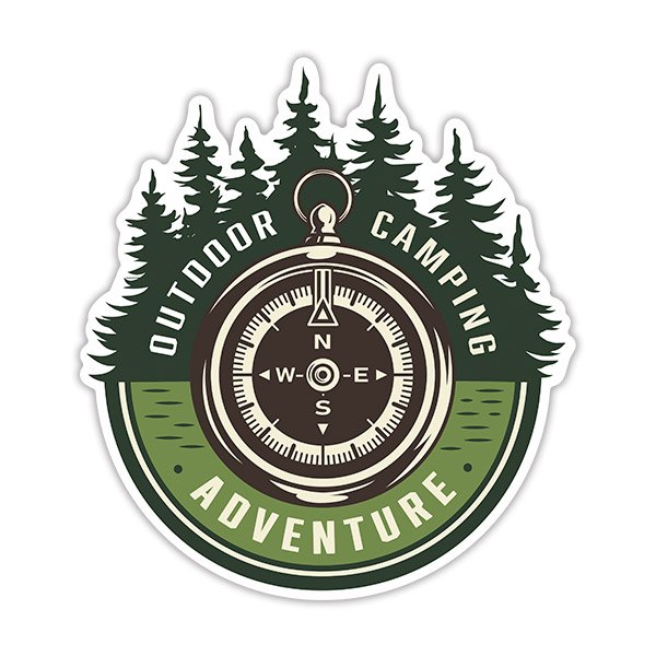 Car & Motorbike Stickers: Outdoor Camping Adventure