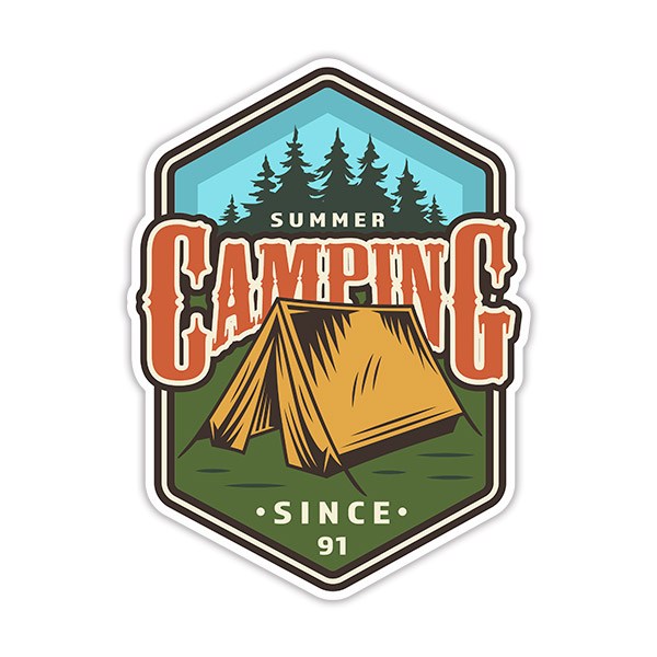 Car & Motorbike Stickers: Camping Summer