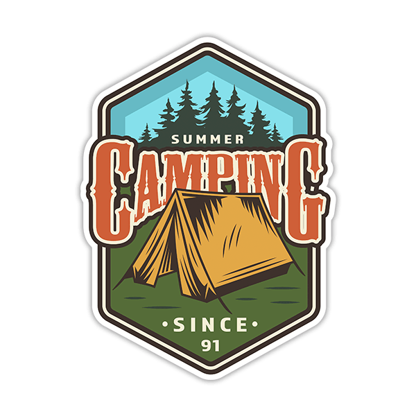 Car & Motorbike Stickers: Camping Summer