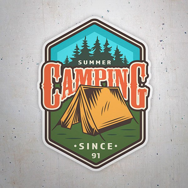 Car & Motorbike Stickers: Camping Summer