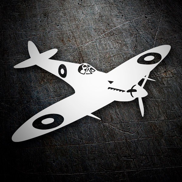Car & Motorbike Stickers: Retro Warplane Spitfire