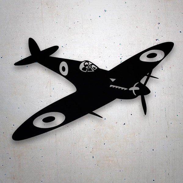 Car & Motorbike Stickers: Retro Warplane Spitfire