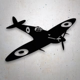 Car & Motorbike Stickers: Retro Warplane Spitfire 2