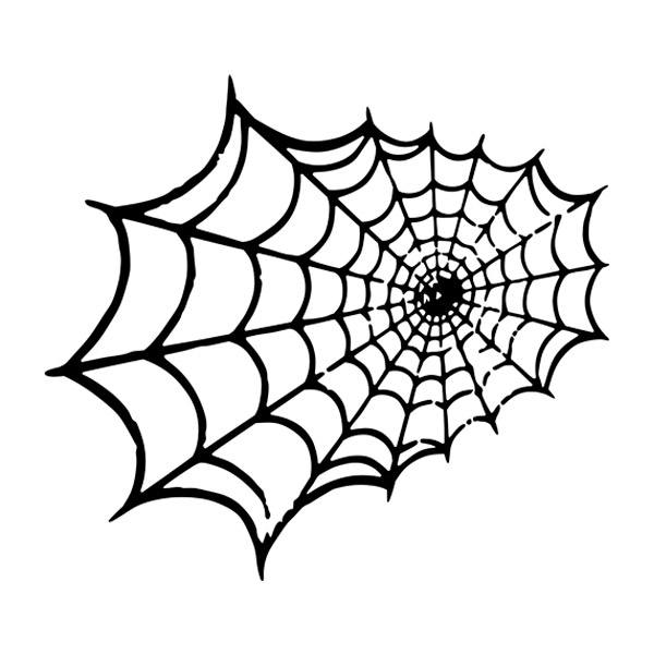 Sticker panoramic spider web 