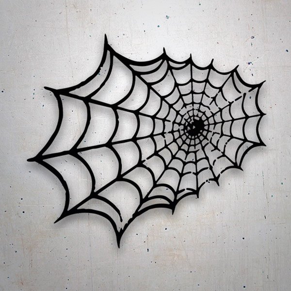 Car & Motorbike Stickers: Panoramic spider web