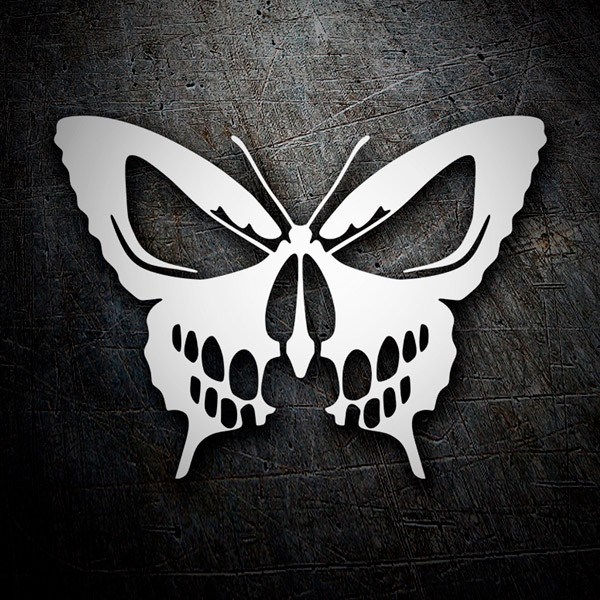 Car & Motorbike Stickers: Butterfly Skull Dise&ntilde;o Vinilo Decorativo