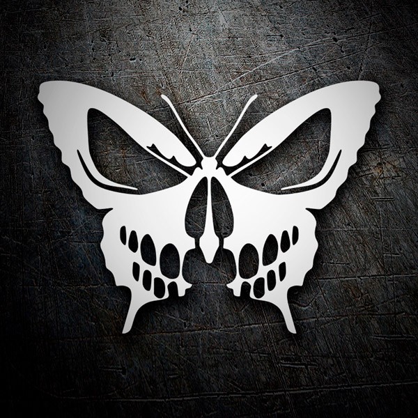 Car & Motorbike Stickers: Butterfly Skull
