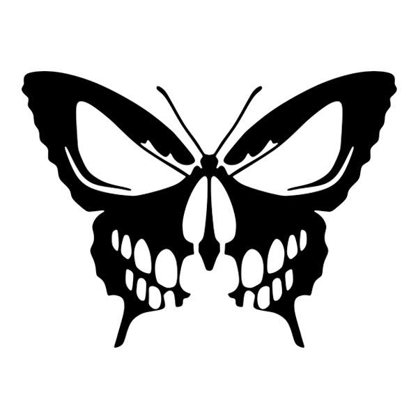 Car & Motorbike Stickers: Butterfly Skull Dise&ntilde;o Vinilo Decorativo