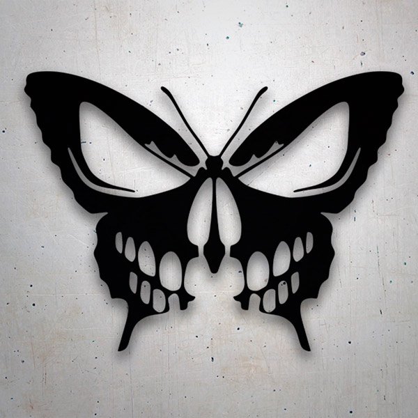 Car & Motorbike Stickers: Butterfly Skull Dise&ntilde;o Vinilo Decorativo
