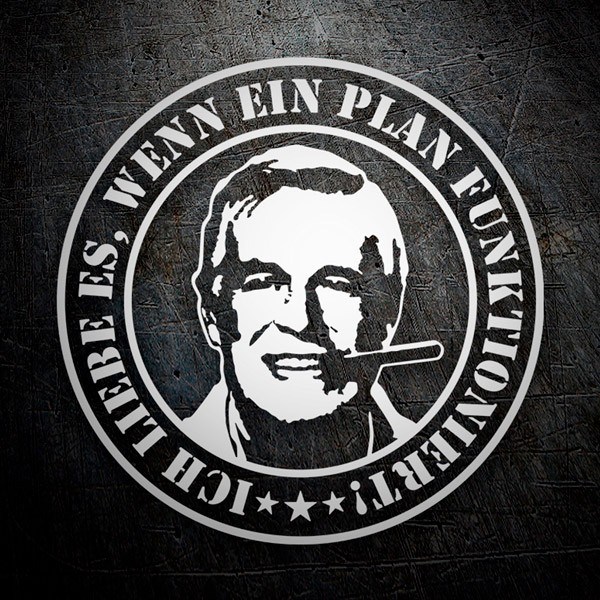 Car & Motorbike Stickers: A-Team Hannibal Smith German Text