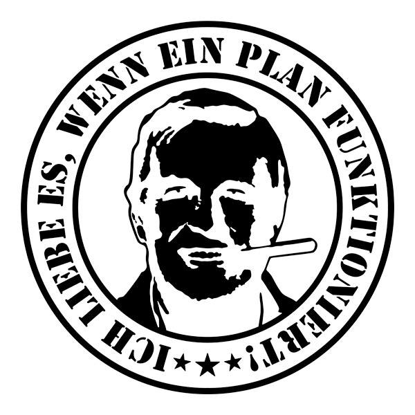 Car & Motorbike Stickers: A-Team Hannibal Smith German Text