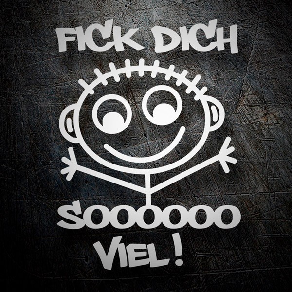 Car & Motorbike Stickers: Fuck you very muuuuch! (in German)