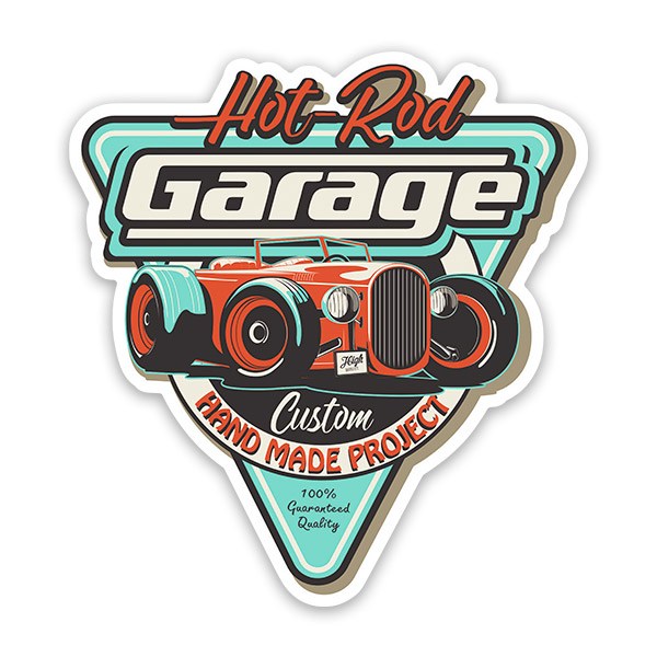 Car & Motorbike Stickers: Hot-Rod Garage