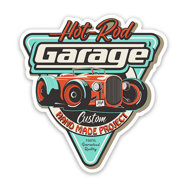 Car & Motorbike Stickers: Hot-Rod Garage