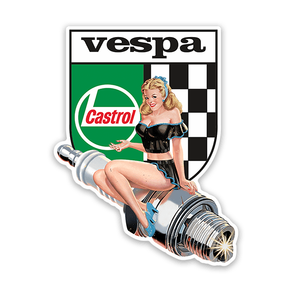 Car & Motorbike Stickers: Vespa Castrol