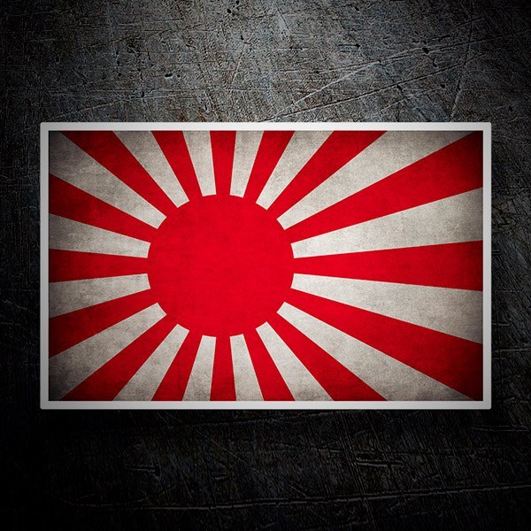 Car & Motorbike Stickers: Old Rising Sun Flag