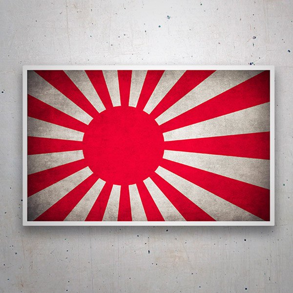 Car & Motorbike Stickers: Old Rising Sun Flag