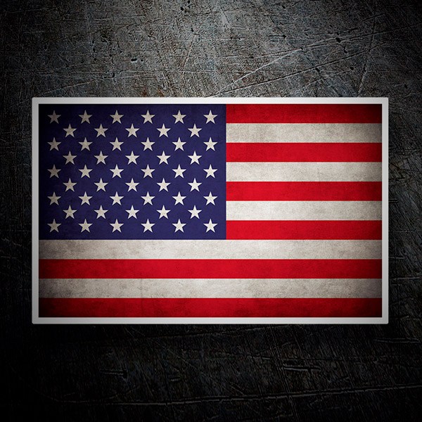 Car & Motorbike Stickers: Old United States Flag 1