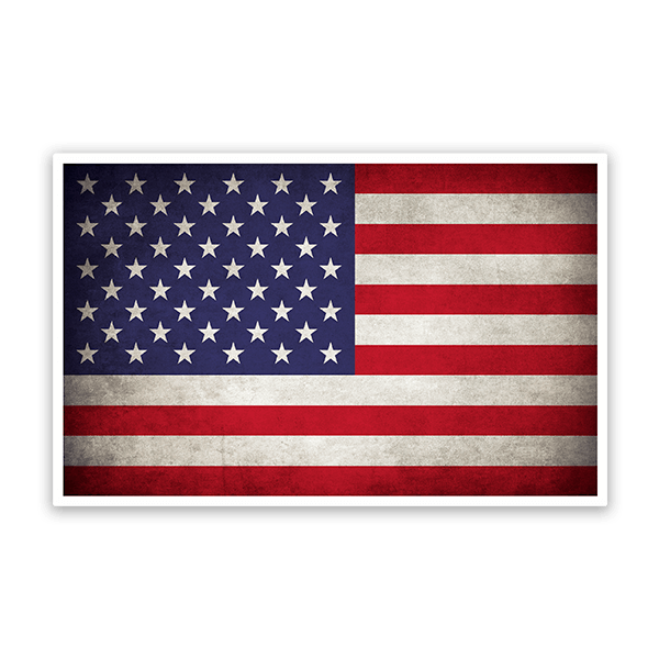 Car & Motorbike Stickers: Old United States Flag 0
