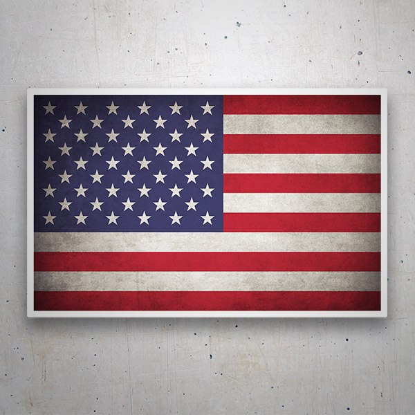 Car & Motorbike Stickers: Old United States Flag