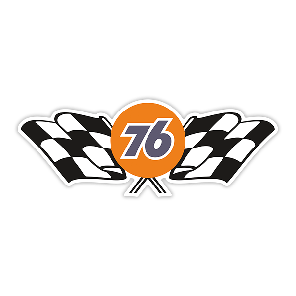 Car & Motorbike Stickers: Gas Station 76, flags 0