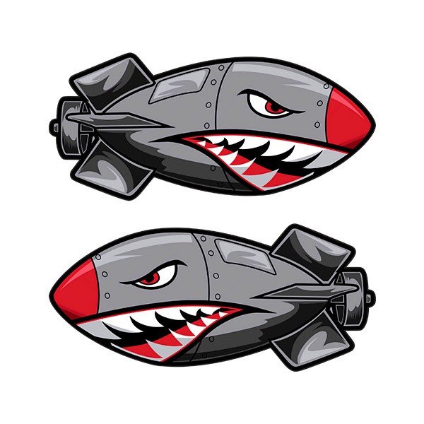 Car & Motorbike Stickers: Nuclear Bombs Shark