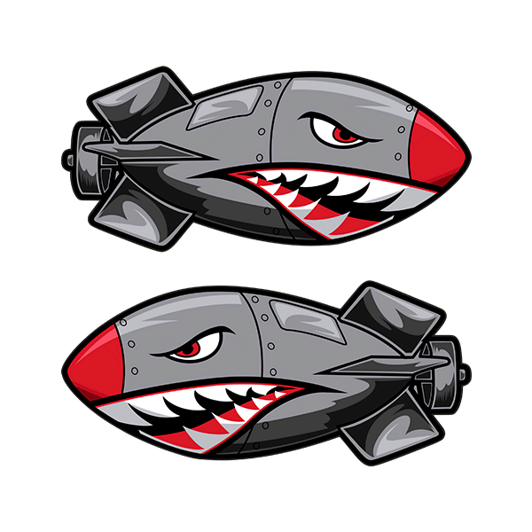Car & Motorbike Stickers: Nuclear Bombs Shark