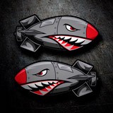 Car & Motorbike Stickers: Nuclear Bombs Shark 3