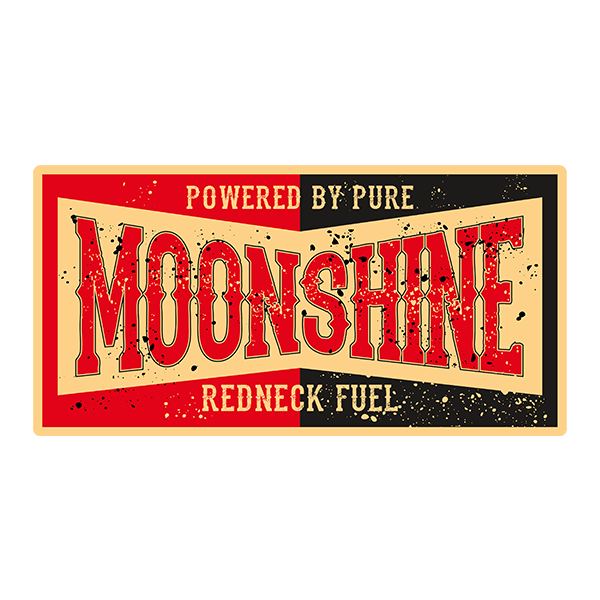Car & Motorbike Stickers: Moonshine Redneck Fuel